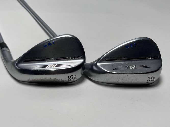 Titleist Vokey SM9 Tour Chrome Wedge Set 54* 14 58* 10 AMT Red R300 Regular RH
