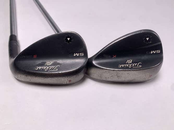 Titleist Vokey SM6 Jet Black Wedge Set 54* 10 58* 12 Wedge Steel Mens RH