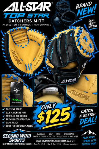 2024 All Star RH Catcher's Top Star Baseball Glove 33.5" (New)