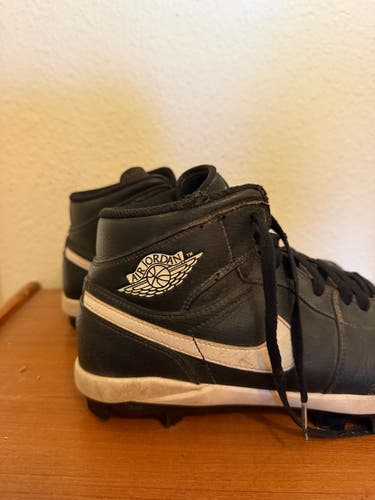Black Men's 10 Adult Nike High Top Air Jordan Molded Cleats (Used)