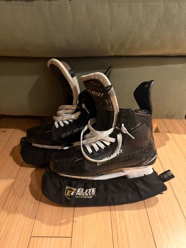 Black 2024 Bauer Supreme Shadow Hockey Skates Regular Width 7.5 (Used)