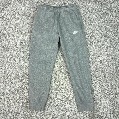 Nike Pants Mens Small Gray Club Fleece Joggers Sweatpants Lounge Gym Athletic
