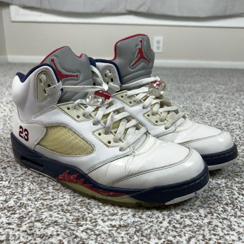 Jordan Shoes Mens Size 11 White Air Jordan 5 Retro USA Basketball Sneakers Sport