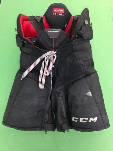 Black Junior Large CCM JetSpeed FT1 Hockey Pants