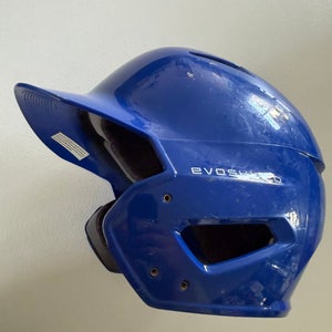 EvoShield Baseball Open Face Ventilated Batting Helmet Blue 7 3/8 - 7 1/2 (Used)