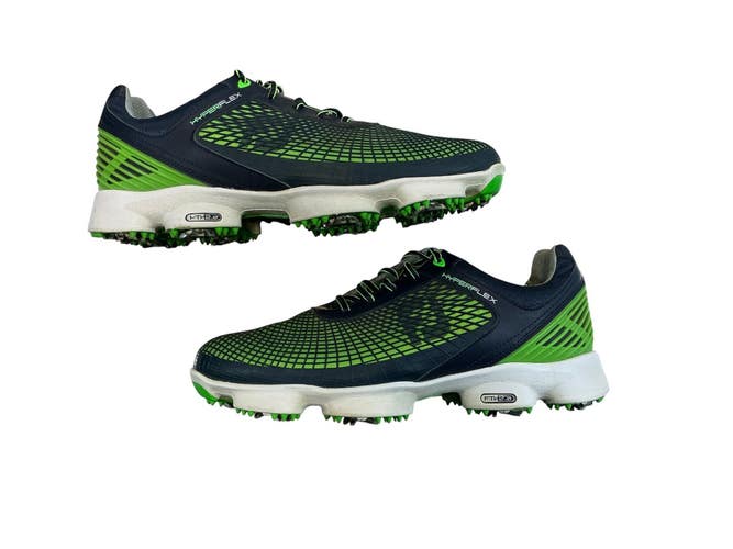 Used Foot Joy Mens Golf Shoes Navy Blue And Lime Senior 11 11873-C000249584