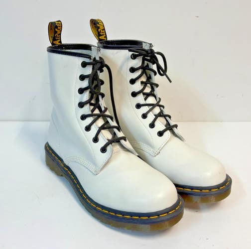 Dr. Martens 1460 8-Hole White Leather Air Wair Combat Boots US 10 EU 42 NEW