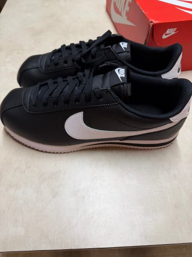 Black Men's Size M 12.0 (W 13.0) Adult Nike Cortez Shoes (New)