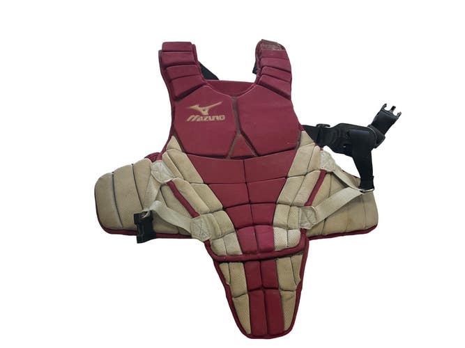 Used Mizuno CHEST PROTECTOR Catchers Chest Protector Red Junior 11859-S000034083