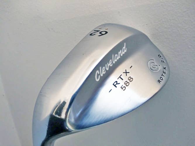 Cleveland 588 RTX 2.0 Lob Wedge 62* 08* (Tour Satin, Steel, LEFT) LW Golf