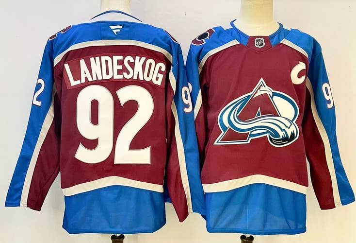Men's Colorado Avalanche Gabriel Landeskog 92 Stitched Jersey Ice Hockey Jersey size 52