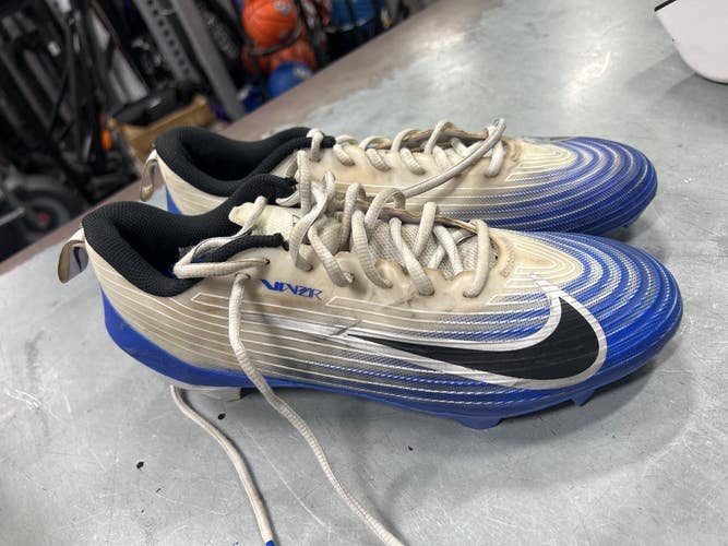 Used Nike VAPOR SPEED 3 Adult FB Cleats White And Royal Blue Senior 10 11337-S000497833