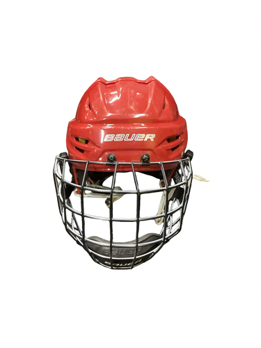 Used Bauer RE-AKT 95 Helmet Cage Combo Red SM 11613-S000190806