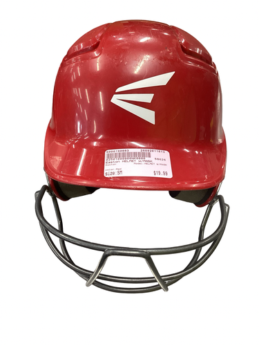 Used Easton HELMET W/MASK Batting Helmet w/Mask Red SM 11613-S000190883
