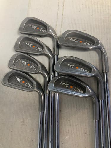 Used Ping EYE 2 ORANGE DOT Mens Iron Set RH 4I-PW 11823-S000042138