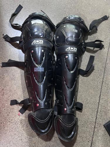 Used AD STARR SHIN GUARDS Catchers Leg Guards Black Adult 11605-S000227936