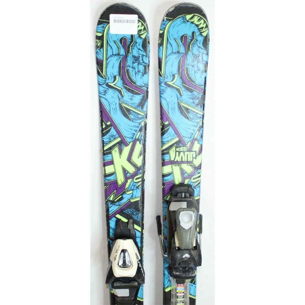 K2 Juvy Twin Tip Kids Skis with Bindings - 129 cm Used