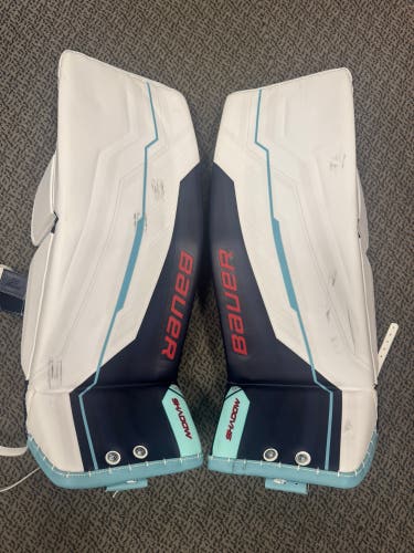 USED ONCE Large Bauer Supreme Shadow Goalie Leg Pads Pro Stock (Used) “Grubauer” Spec pads