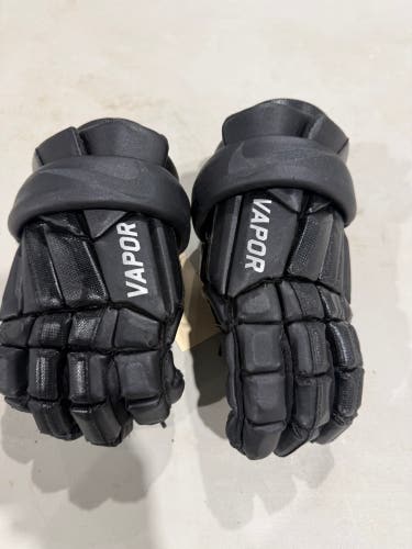 Black 12" Nike Vapor Lacrosse Gloves (Used)