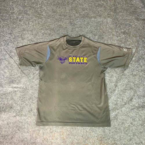 Minnesota State Mavericks Mens Shirt Medium Gray Tee T Softball NCAA Sports C2