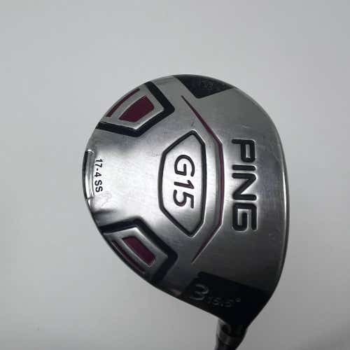 Ping G15 3 Fairway Wood 15.5* TFC 149 F Regular Graphite Mens RH Midsize Grip