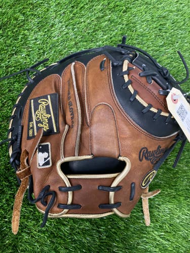 Brown Rawlings Heart of the Hide RH Catcher's Baseball Glove 34" (Used)