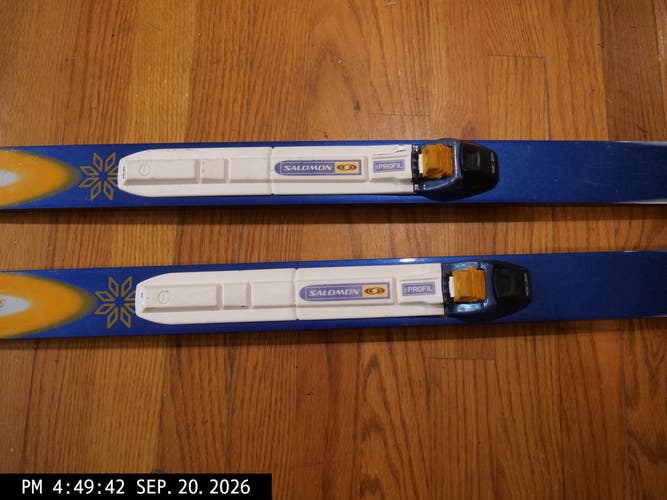 LL Bean Classic Kid's Discovery Jr Cross Country Skis With Bindings (Used) SNS Profil 150 CM