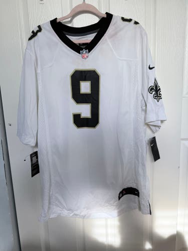 White Large Men's Nike Jersey (Used) Drew Brees