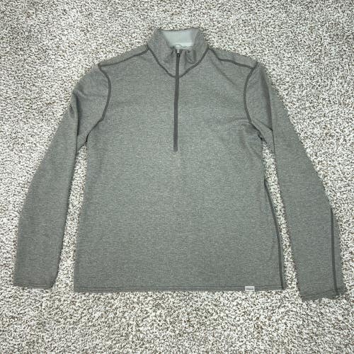 Patagonia Pullover Womens XL Gray Capilene 3 Midweight Quarter Zip Baselayer