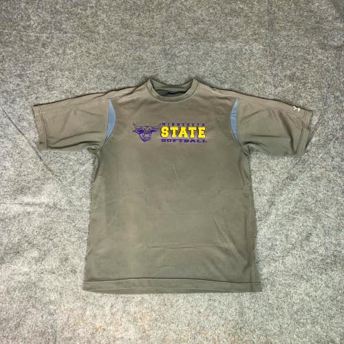 Minnesota State Mavericks Mens Shirt Medium Gray Tee T Softball NCAA Sports C3