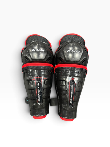Used CCM EDGE JETSPEED Youth Shin Guards Black 8" 11375-S000382864