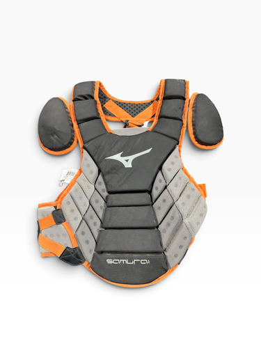 Used Mizuno SAMURAI Catchers Chest Protector Orange Adult 11375-S000382821