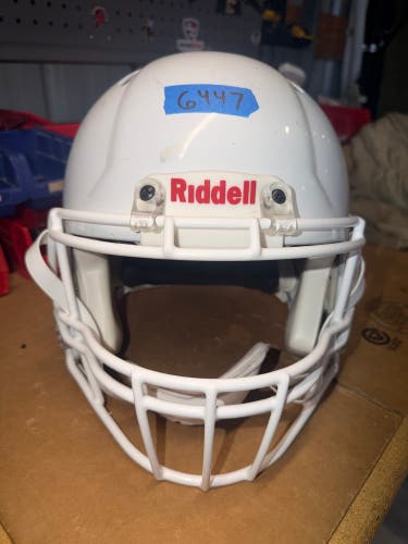 USED RIDDELL SPEED ICON ADULT HELMET - LARGE - WHITE METALLIC