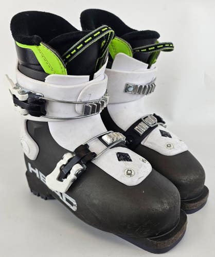 Used $170 Head Z2 Kids Ski Boots Junior White Easy Entry 2 Buckle size 19.5-22.5