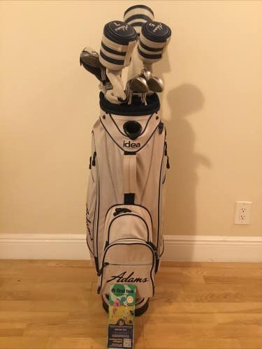 Adams Ladies Idea Full Set D, 5W, 7W, 5H, 6H, 7-PW-SW Graphite & Cart Golf Bag