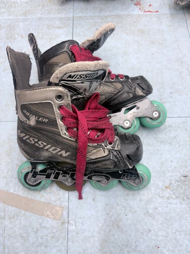 Mission Inhaler NLS5 Inline Skates Wide Width Size 1 (Used)