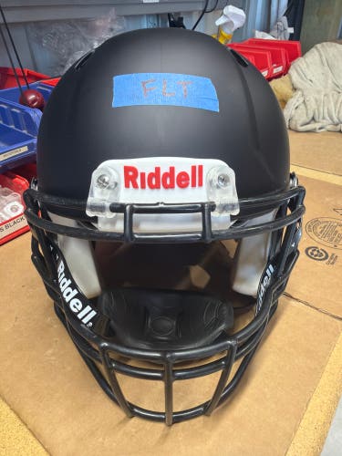 USED RIDDELL SPEED ICON ADULT HELMET - LARGE - FLAT BLACK
