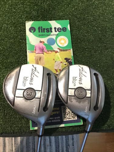 Adams Ladies Blue Fairway Woods Set 3W & 5W Aldila 45g SlimTech Graphite Shafts