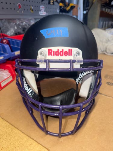 USED RIDDELL SPEED ICON ADULT HELMET - LARGE - FLAT BLACK