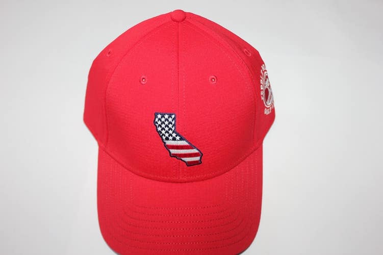 NEW TAYLORMADE RADAR HAT - PEBBLE BEACH - USA - RED - ADJUSTABLE