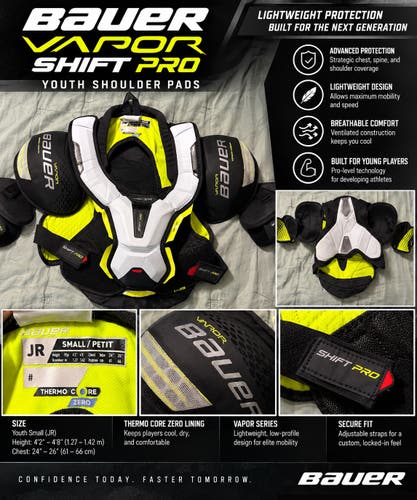 Men's Small Junior Bauer Supreme Mach Shoulder Pads (Used)