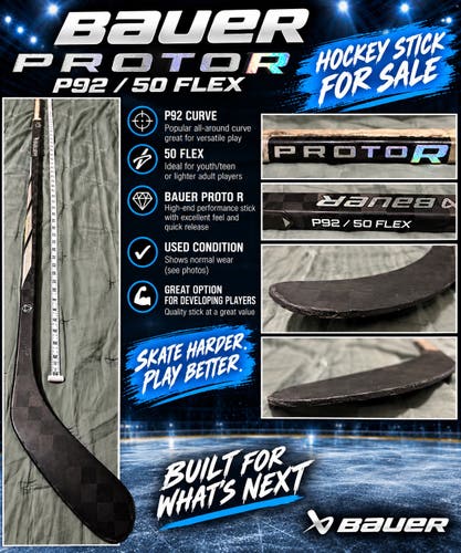 Senior Bauer Proto2 Right Handed Hockey Stick P28 65 Flex (Used)