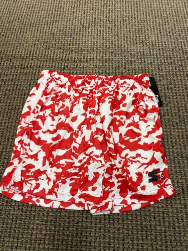 Red Men's Ithaca Big Red Lacrosse Starter Shorts (New)