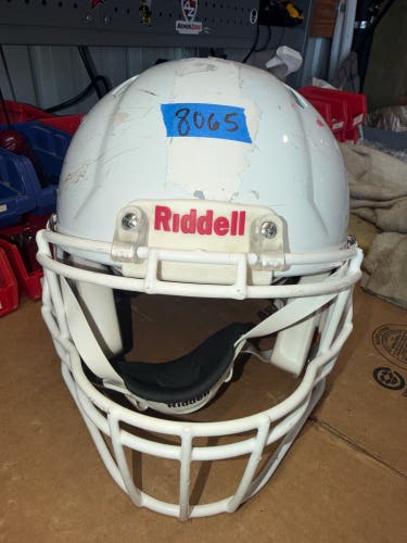 USED RIDDELL SPEED ICON ADULT HELMET - LARGE - WHITE METALLIC