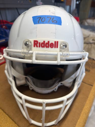 USED RIDDELL SPEED ICON ADULT HELMET - LARGE - WHITE METALLIC