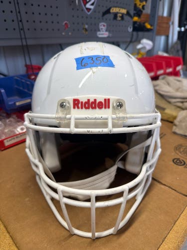 USED RIDDELL SPEED ICON ADULT HELMET - LARGE - WHITE METALLIC