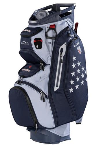 Sun Mountain C-130 Patriot 14-Way Top w/ Full Length Dividers Navy/Red/White NEW