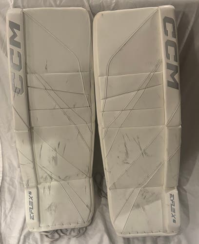 Stiff Profile Barely Used 34" CCM Eflex 6 Goalie Leg Pads Pro Stock (Used)