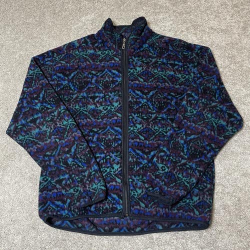 Vintage Woolrich 90s Aztec Pattern Full Zip Fleece Mens Size XL Gorpcore USA