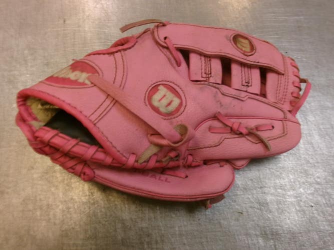 Used Wilson A350 BB/SB Glove RH Throw Pink 10 1/2" 11339-S000207321